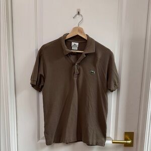Lacoste Brown Polo Shirt Classic Cotton Design
